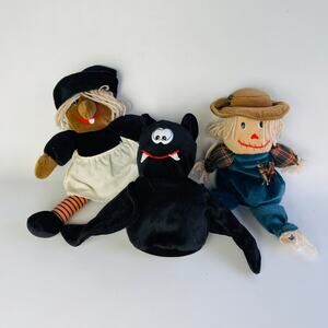 Cuddle Wit Halloween Witch, Scarecrow, Bat Plush